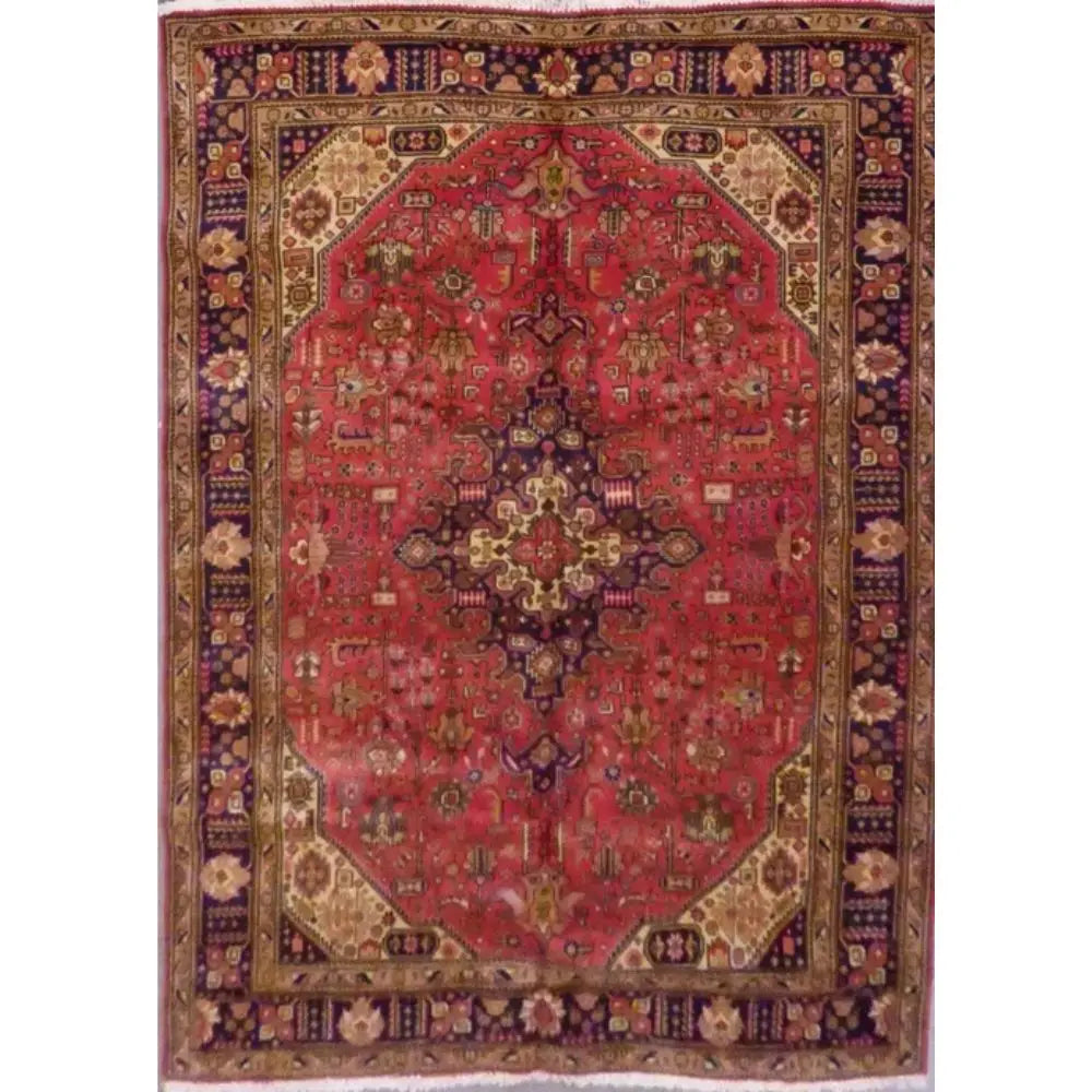 One Of The Kind Persian Tabriz Rug 6'10" x 9'11" zandirugs